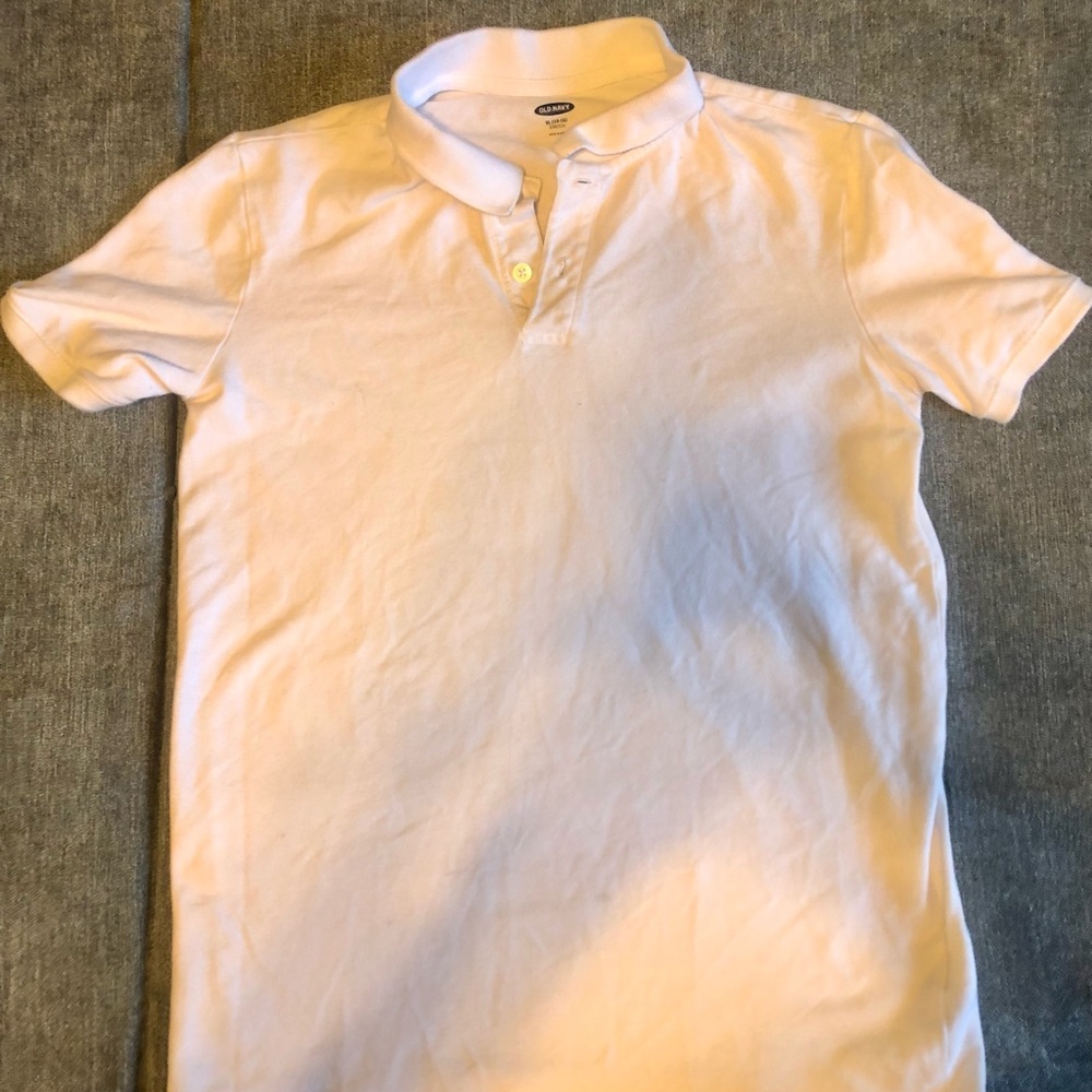 Boys old navy white collar shirt